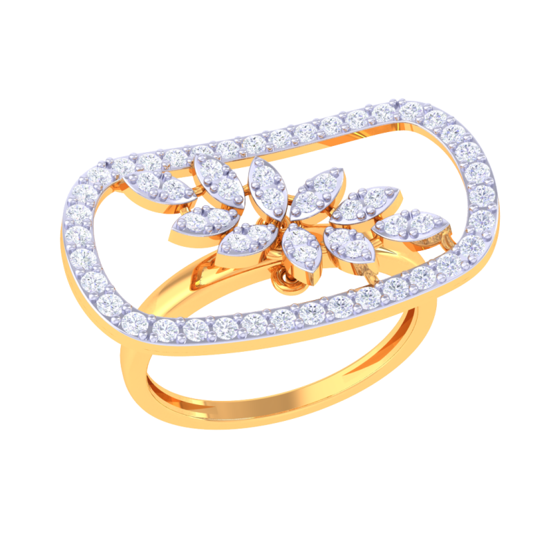 Printable 3D jewelry model of Lady diamond ring 3D Модель .c4d .max .obj .3ds .fbx .stl .blend