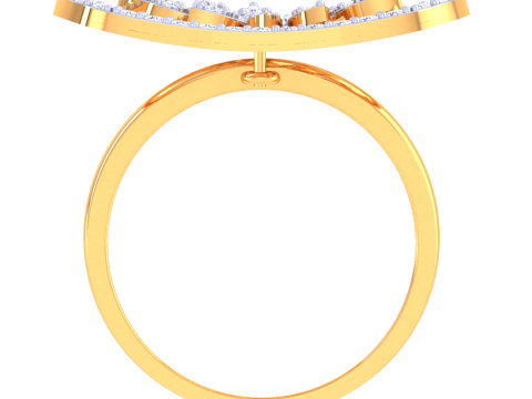 Printable 3D jewelry model of Lady diamond ring 3D Модель