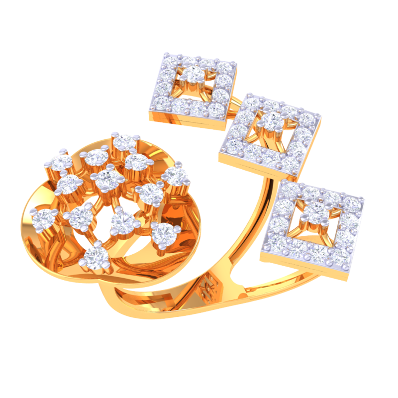Printable 3D jewelry model of Lady diamond ring 3D Модель .c4d .max .obj .3ds .fbx .stl .blend