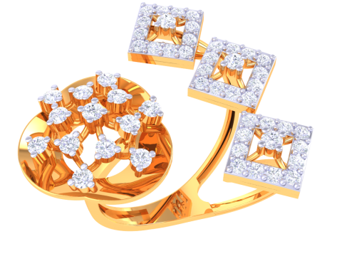 Printable 3D jewelry model of Lady diamond ring Modèle 3D