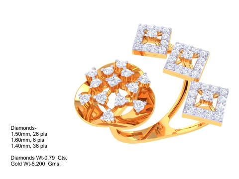 Printable 3D jewelry model of Lady diamond ring 3D Модель