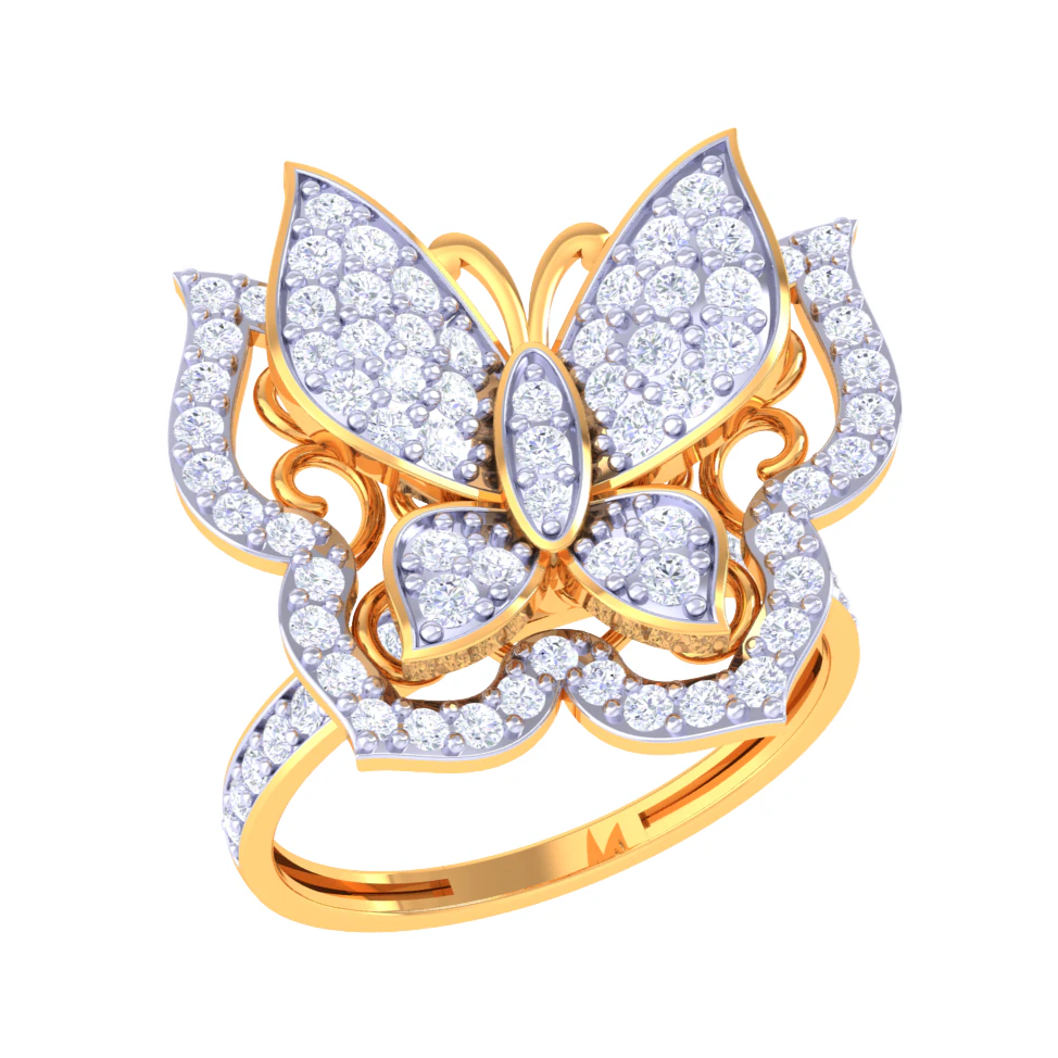 Printable 3D jewelry model of Lady diamond ring 3D Model .c4d .max .obj .3ds .fbx .stl .blend