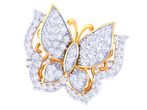 Printable 3D jewelry model of Lady diamond ring 3D Model