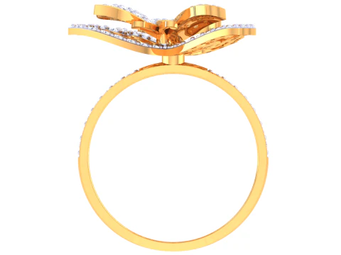 Printable 3D jewelry model of Lady diamond ring 3D Model