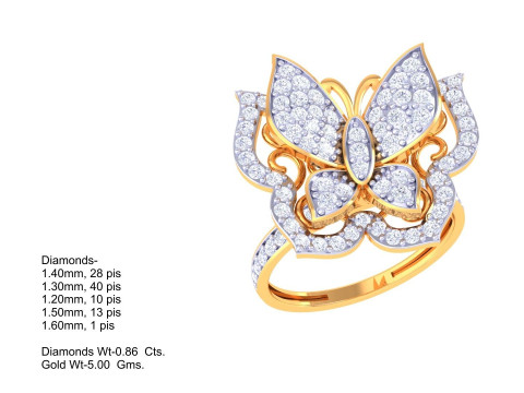 Printable 3D jewelry model of Lady diamond ring Model 3D