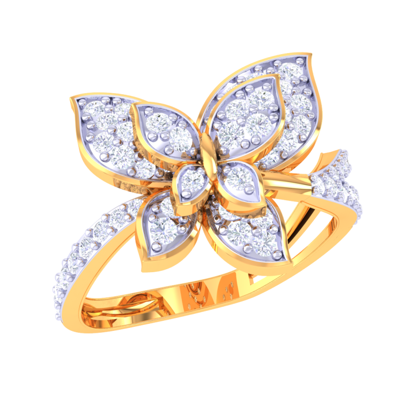 Printable 3D jewelry model of Lady diamond ring 3D Модель .c4d .max .obj .3ds .fbx .stl .blend