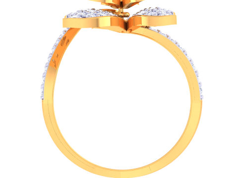 Printable 3D jewelry model of Lady diamond ring 3D Модель
