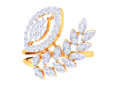 Printable 3D jewelry model of Lady diamond ring Modelo 3D