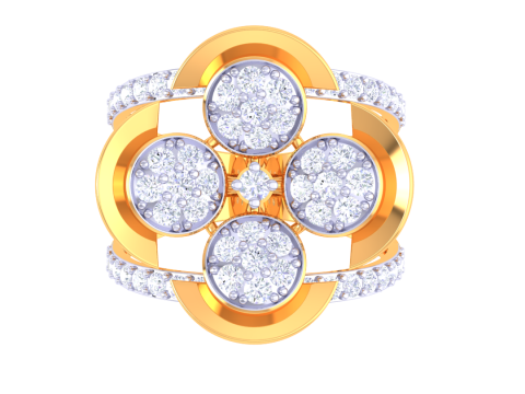 Printable 3D jewelry model of Lady diamond ring 3D मॉडल