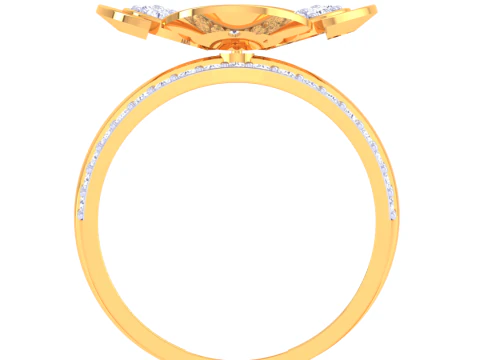 Printable 3D jewelry model of Lady diamond ring 3D Model