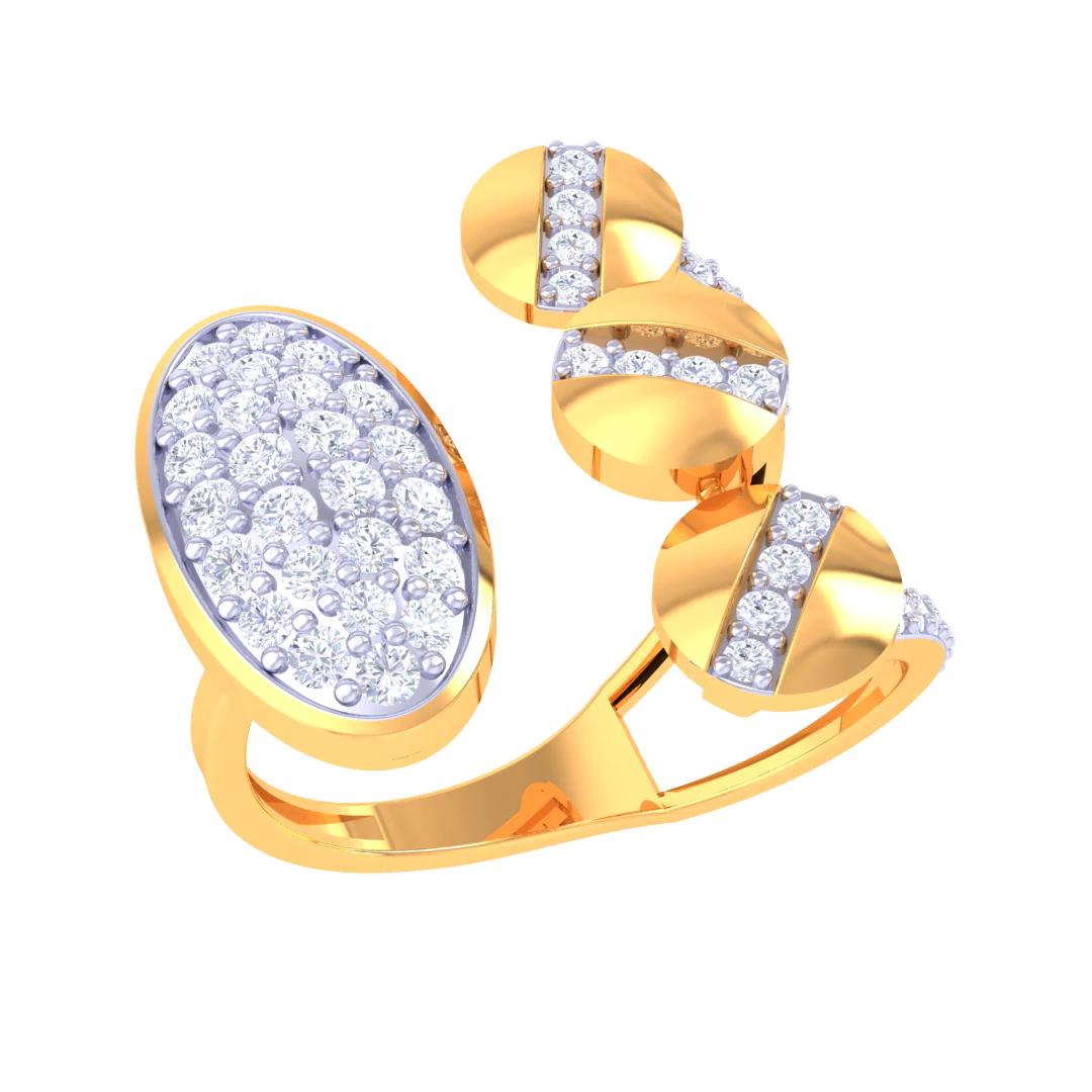 Printable 3D jewelry model of Lady diamond ring 3D Model .c4d .max .obj .3ds .fbx .stl .blend 