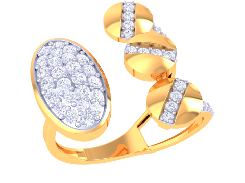 Printable 3D jewelry model of Lady diamond ring 3D Модель