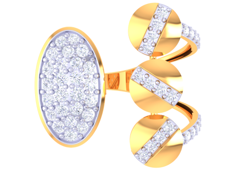 Printable 3D jewelry model of Lady diamond ring Model 3D