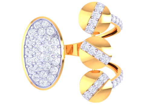 Printable 3D jewelry model of Lady diamond ring 3D Model