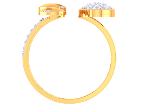 Printable 3D jewelry model of Lady diamond ring 3D Model