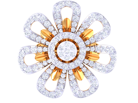Printable 3D jewelry model of Lady diamond ring Model 3D