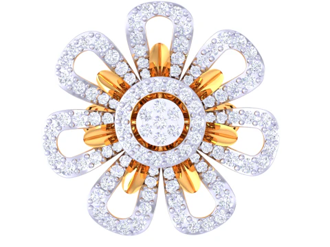 Printable 3D jewelry model of Lady diamond ring 3D Model