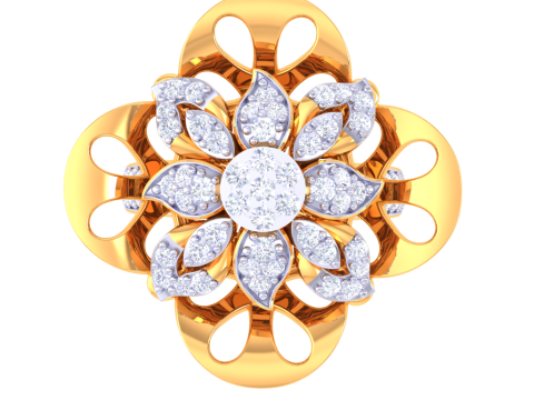 Printable 3D jewelry model of Lady diamond ring Modello 3D