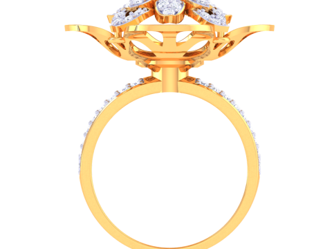 Printable 3D jewelry model of Lady diamond ring Modello 3D