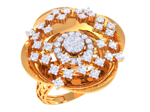 Printable 3D jewelry model of Lady diamond ring 3D 模型
