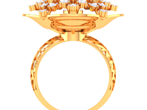 Printable 3D jewelry model of Lady diamond ring Modello 3D