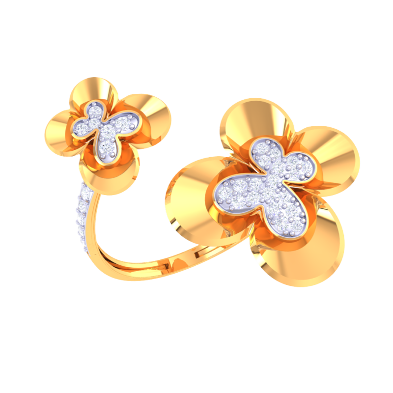 Printable 3D jewelry model of Lady diamond ring 3Dモデル .c4d .max .obj .3ds .fbx .stl .blend