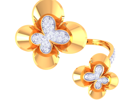 Printable 3D jewelry model of Lady diamond ring 3Dモデル