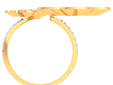 Printable 3D jewelry model of Lady diamond ring 3Dモデル