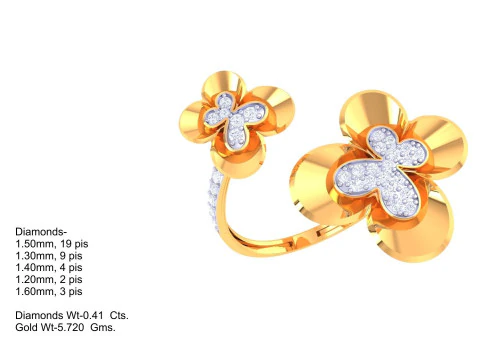 Printable 3D jewelry model of Lady diamond ring 3D Model