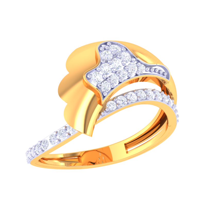 Printable 3D jewelry model of Lady diamond ring 3D Model .c4d .max .obj .3ds .fbx .stl .blend