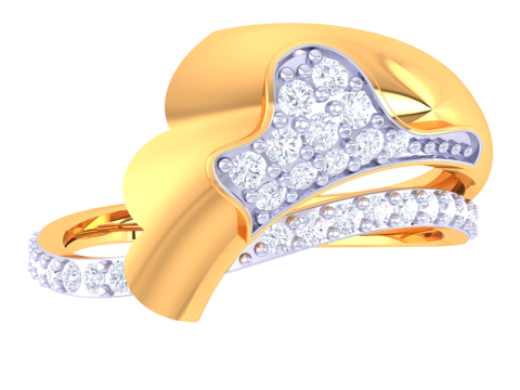 Printable 3D jewelry model of Lady diamond ring 3D Model
