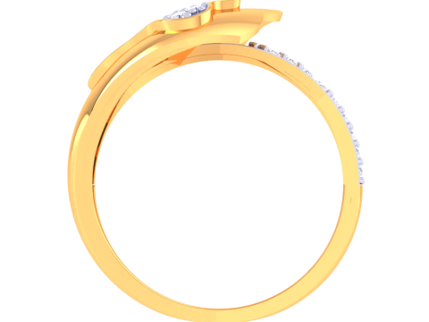 Printable 3D jewelry model of Lady diamond ring 3D Model