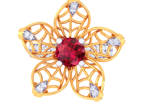 Printable 3D jewelry model of Lady diamond ring Modelo 3D
