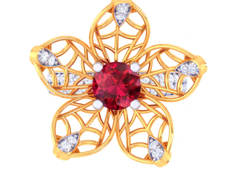 Printable 3D jewelry model of Lady diamond ring 3D Model