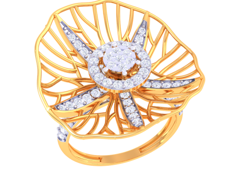 Printable 3D jewelry model of Lady diamond ring 3D Model