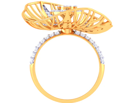 Printable 3D jewelry model of Lady diamond ring 3D Model