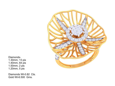 Printable 3D jewelry model of Lady diamond ring 3D मॉडल