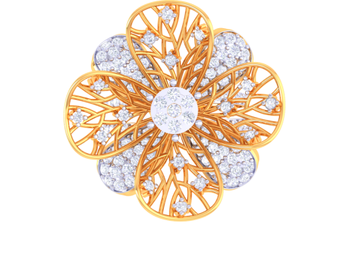 Printable 3D jewelry model of Lady diamond ring Modèle 3D