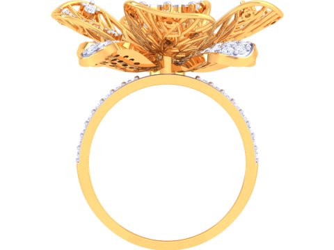 Printable 3D jewelry model of Lady diamond ring Modèle 3D