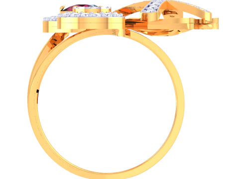 Printable 3D jewelry model of Lady diamond ring 3D Model