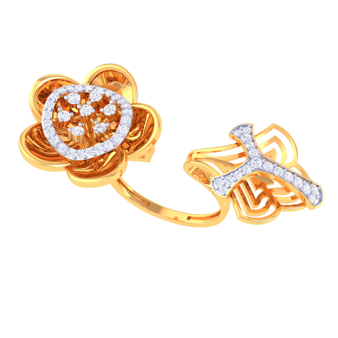 Printable 3D jewelry model of Lady diamond ring 3D Model .c4d .max .obj .3ds .fbx .stl .blend