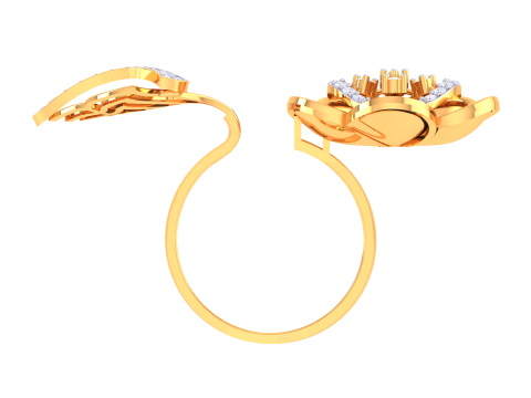 Printable 3D jewelry model of Lady diamond ring 3D 모델