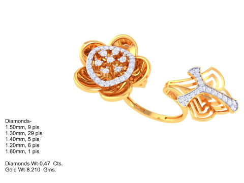 Printable 3D jewelry model of Lady diamond ring 3D 모델