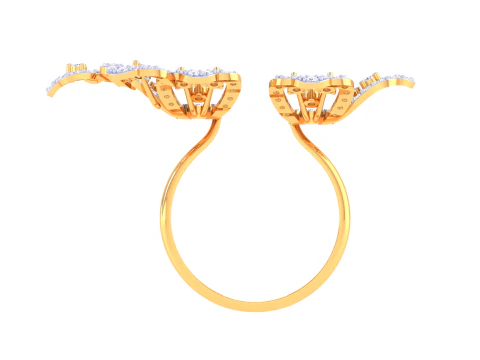 Printable 3D jewelry model of Lady diamond ring 3D Model