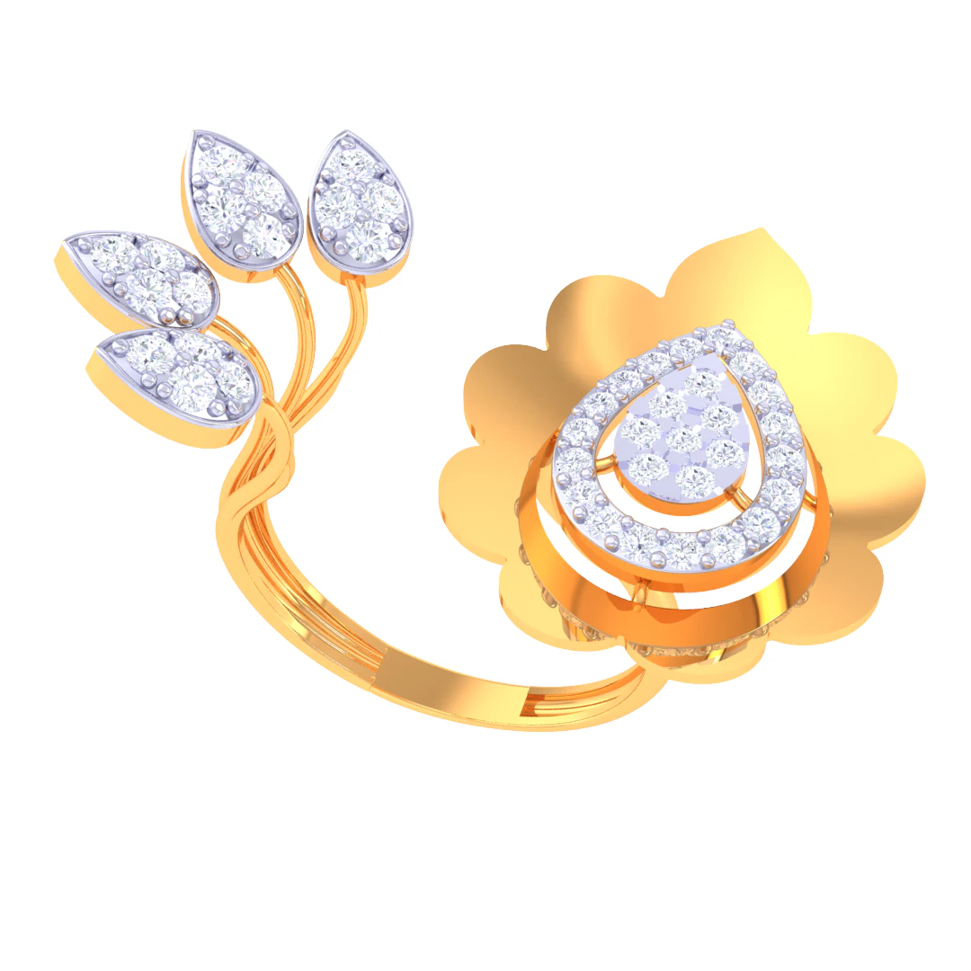 Printable 3D jewelry model of Lady diamond ring 3D Model .c4d .max .obj .3ds .fbx .stl .blend 