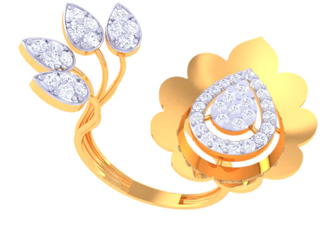 Printable 3D jewelry model of Lady diamond ring 3D Model