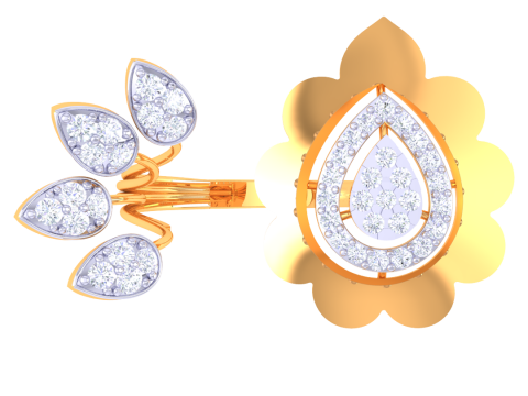 Printable 3D jewelry model of Lady diamond ring Modelo 3D