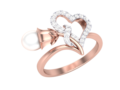 Printable 3D jewelry model of Lady diamond ring 3D Модель