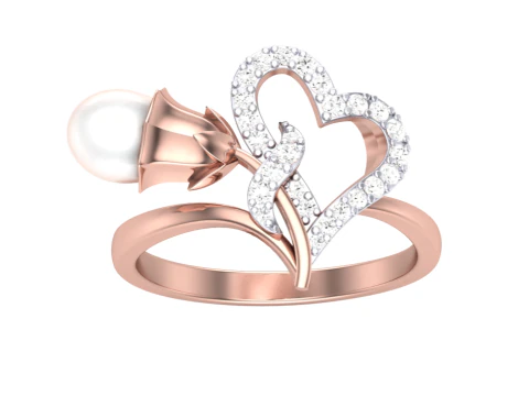 Printable 3D jewelry model of Lady diamond ring 3D Model