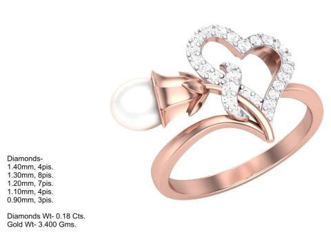 Printable 3D jewelry model of Lady diamond ring 3D Model